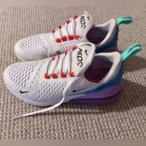 Nike Air Max 270 White with Red and Blue Accents